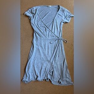 Gray Wrap Dress Small